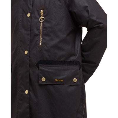 Giaccone Donna cerato Evette con colletto a coste dettaglio tasche