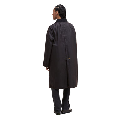 Giaccone Donna cerato Evette con colletto a coste modella retro