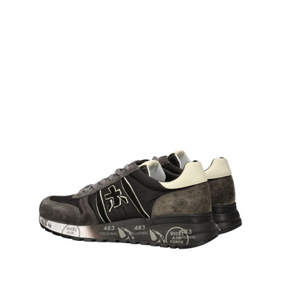 Sneakers Uomo modello Lander 4951 grigio scuro laterale e retro