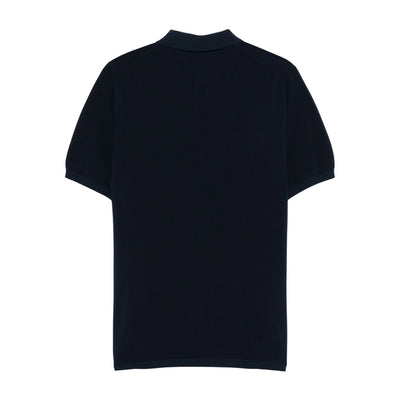 Polo Uomo in tinta unita nera navy