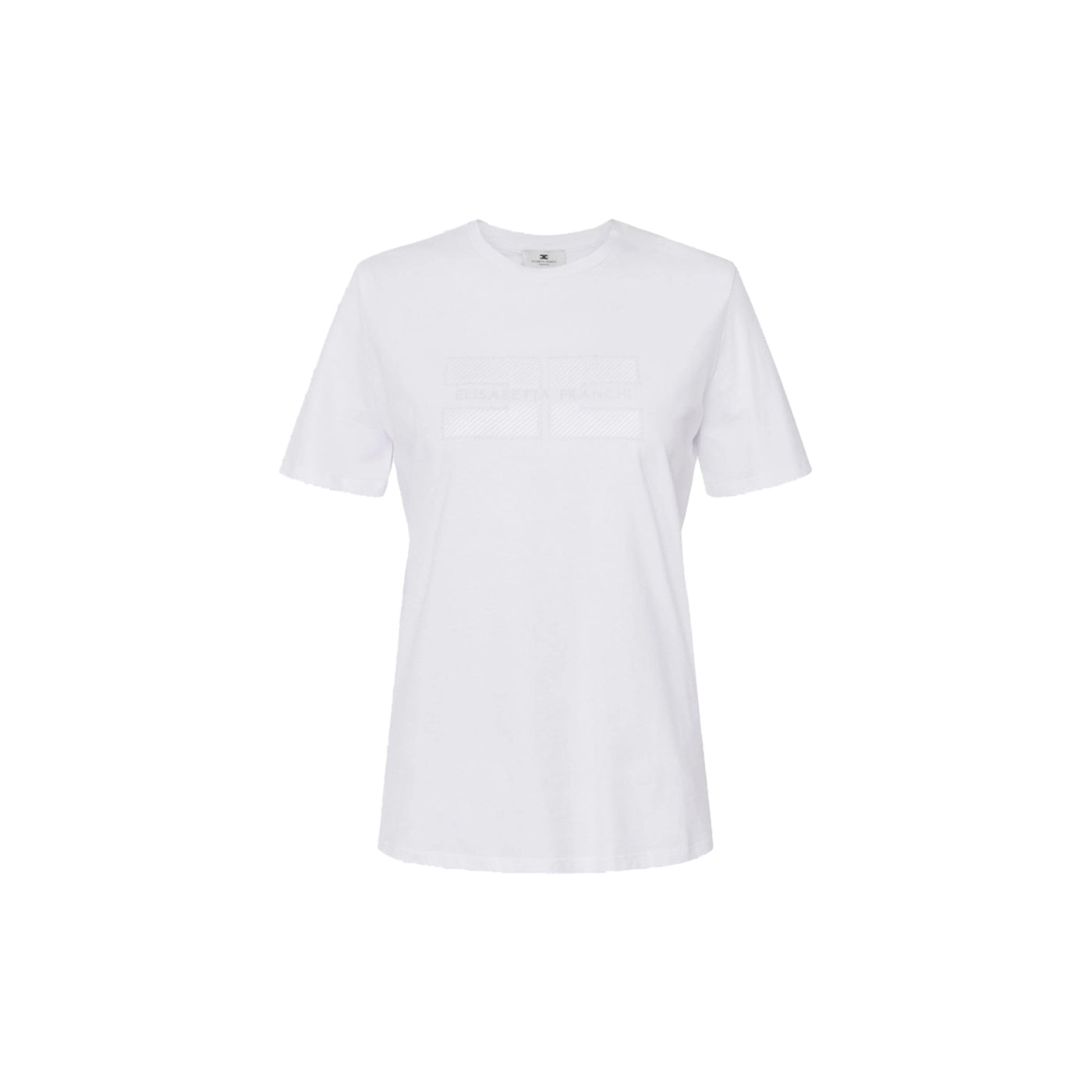 T-shirt Donna in tinta unita bianca con logo