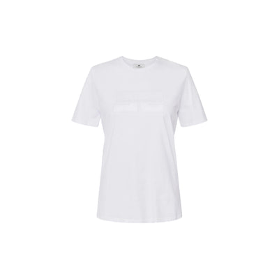 T-shirt Donna in tinta unita bianca con logo