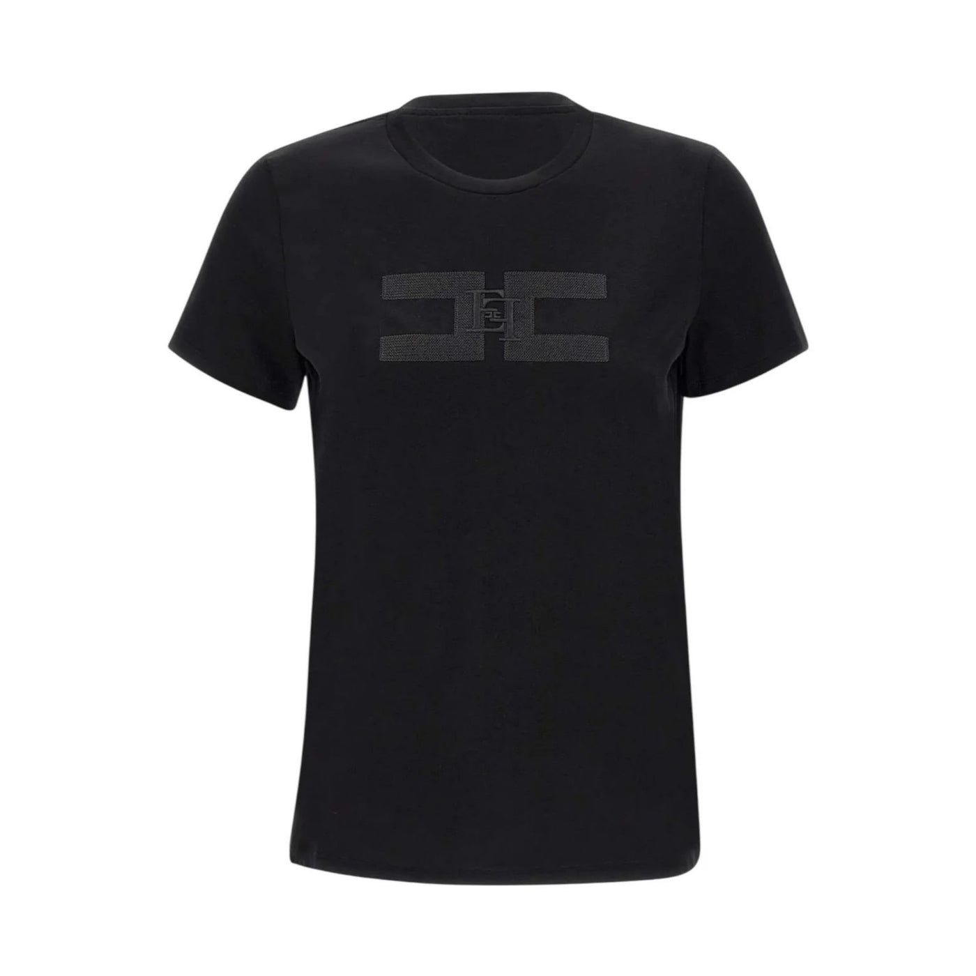 T-shirt Donna Nera maxi ricamo