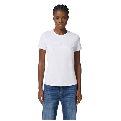 Acquista subito la T-shirt Donna, in puro cotone, maniche corte e dettaglio ricamato con logo, firmata Elisabetta Franchi su Old England: vieni a scoprire tutta la collezione sul nostro sito