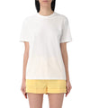 T-shirt bianca da donna  con ricami 100% cotone