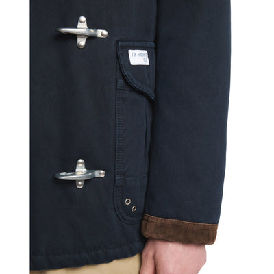 Giacca 4 Ganci in Cover di Cotone Blu Navy