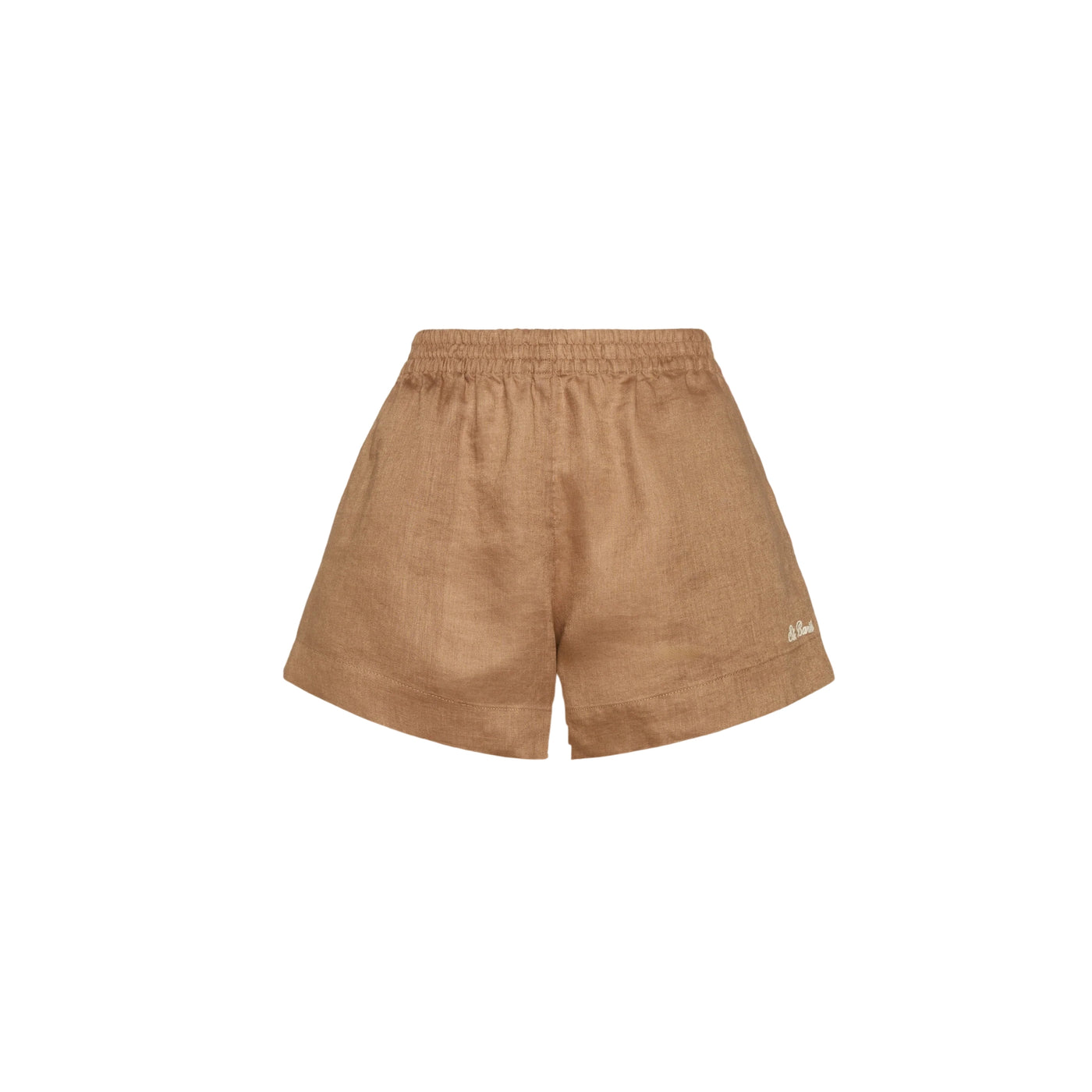 Shorts Donna Meave in lino marrone