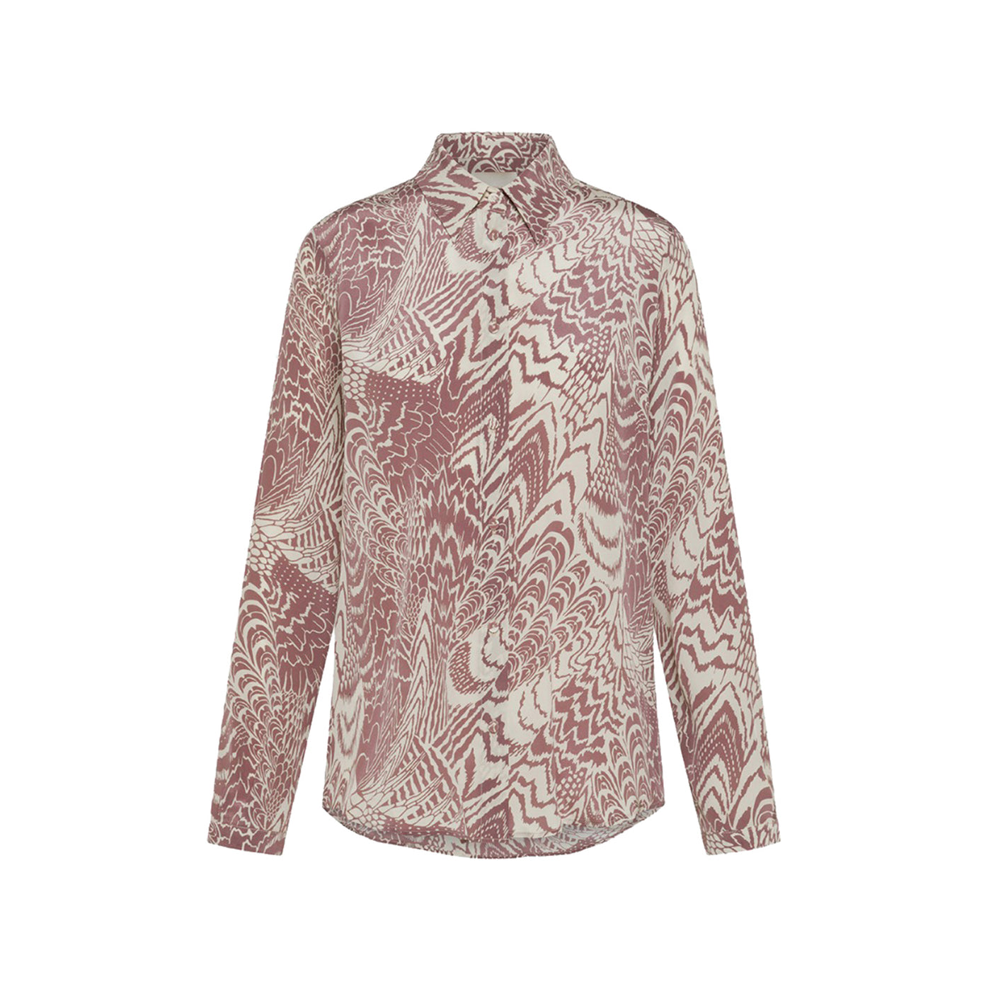 Camicia Donna Rosa con fantasia all over e vestibilità comoda