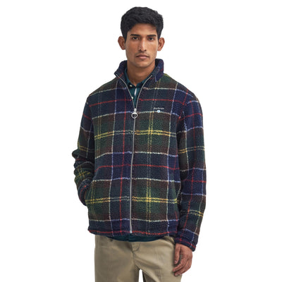 Giubbotto Uomo in pile motivo tartan modello frontale