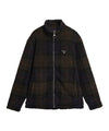 Pile Uomo con motivo tartan e full zip frontale 