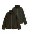 Pile Uomo Verde, con lato in tessuto opaco e full zip 