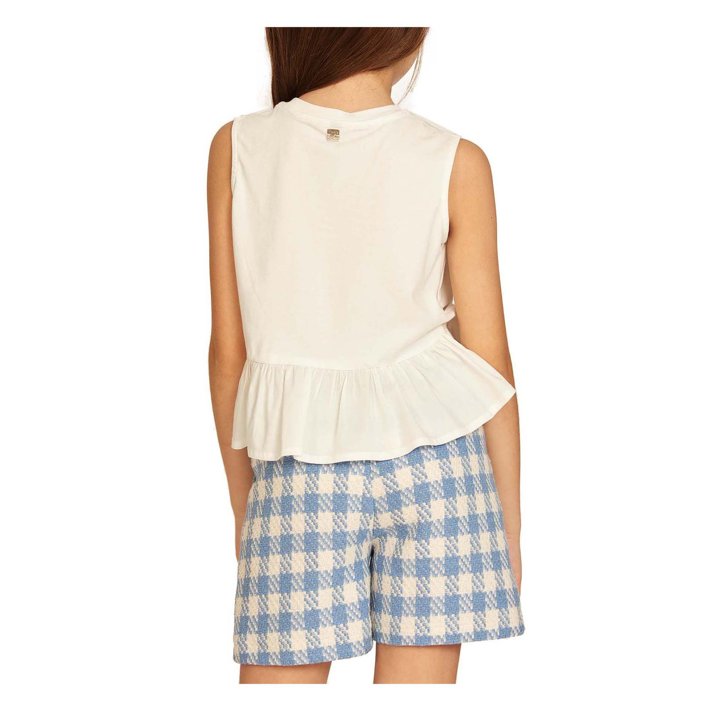 Girl's tank top with ruffles on the back