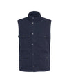 Gilet Uomo in cotone navy, con quattro tasche frontali