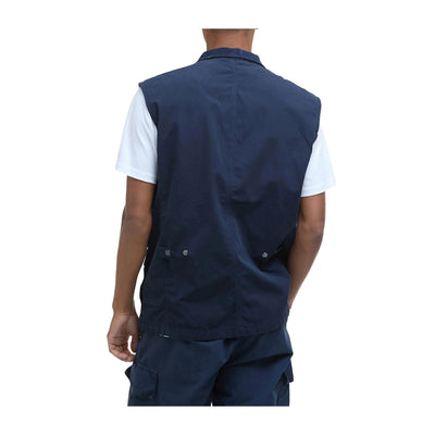 Gilet Uomo in cotone navy, con quattro tasche frontali