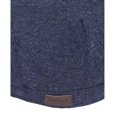 Cappellino Uomo piatto Barlow Navy dettaglio etichetta logata