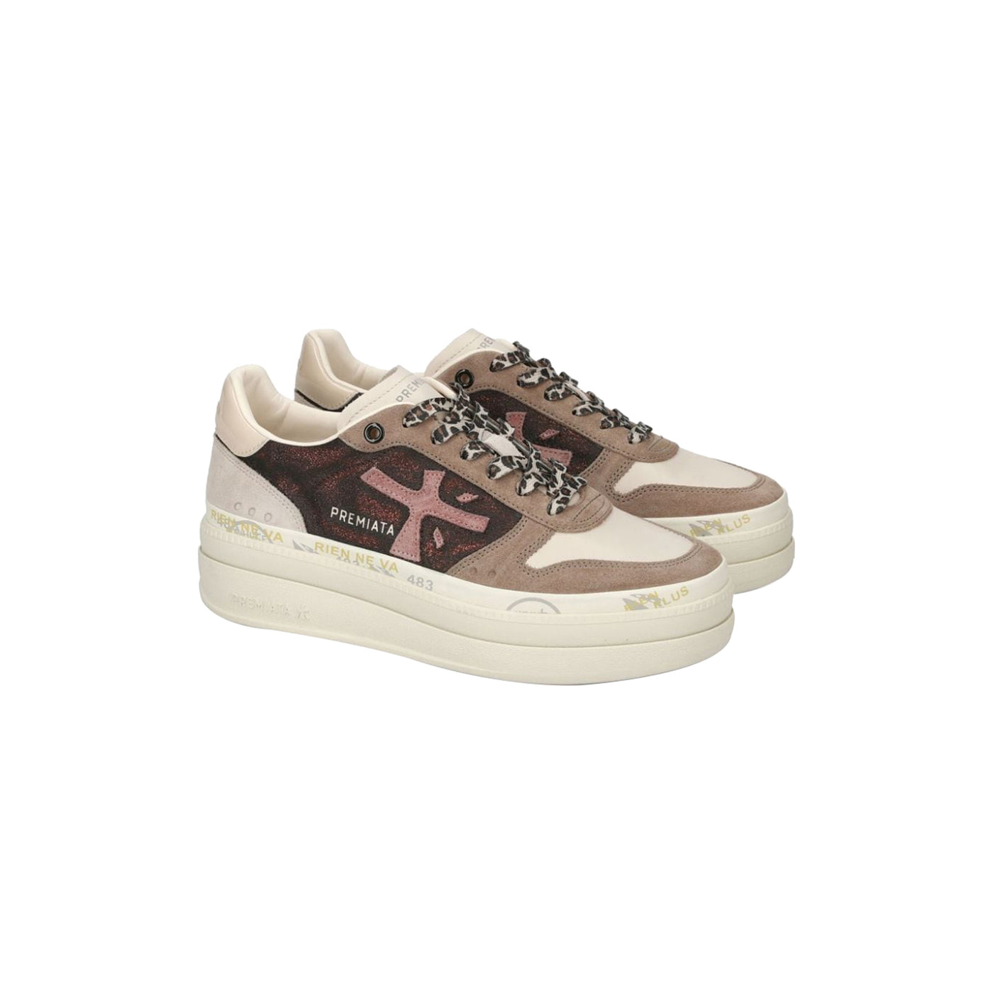 Sneakers con suola platform doppio strato