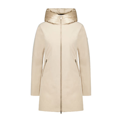 Piumino Donna lungo Mire 2.2 Beige frontale