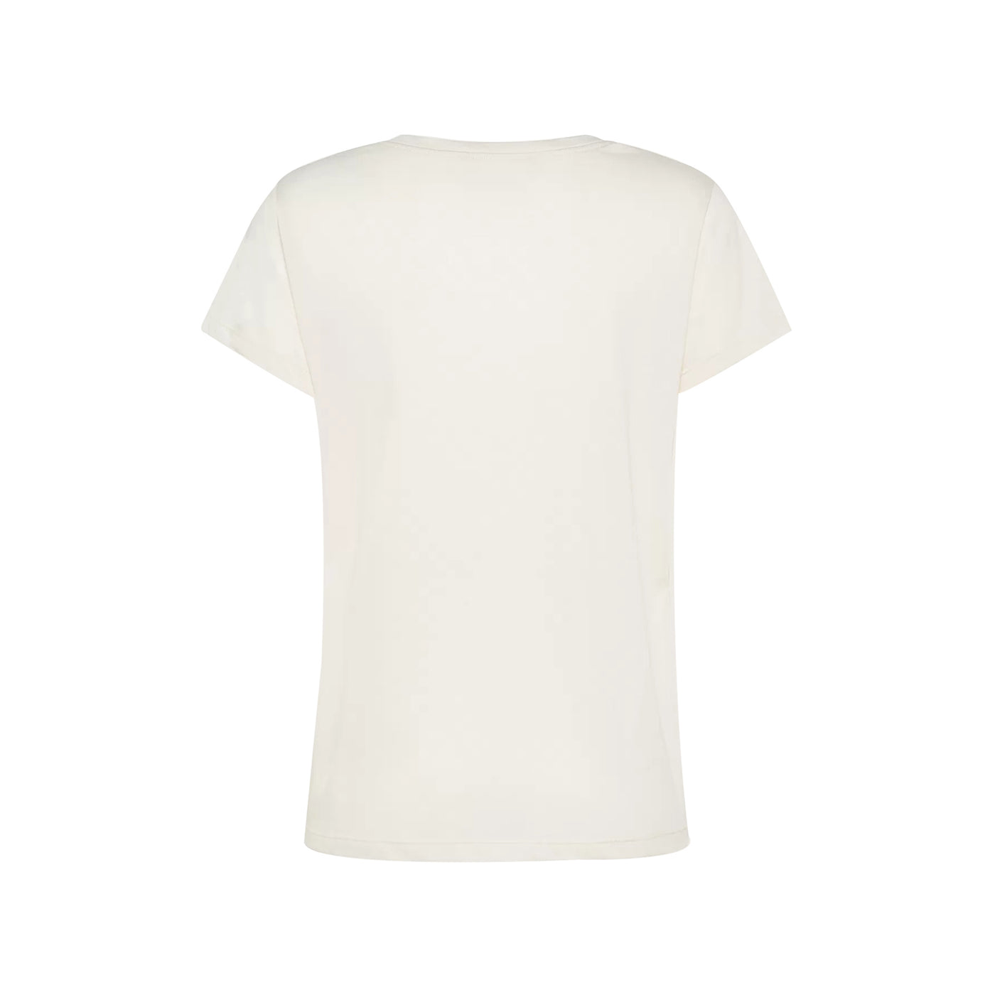 T-shirt Donna a girocollo, in misto seta, a mezza manica