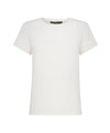 T-shirt Donna a girocollo, in misto seta, a mezza manica