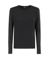 T-shirt Donna Nera, a girocollo, dal design minimal
