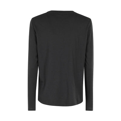 T-shirt Donna Nera, a girocollo, dal design minimal