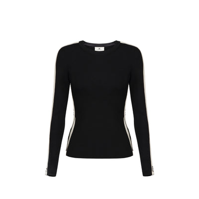 Maglia Donna in viscosa con bande lucide