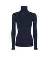 Maglia Donna Blu, dolcevita, a costine