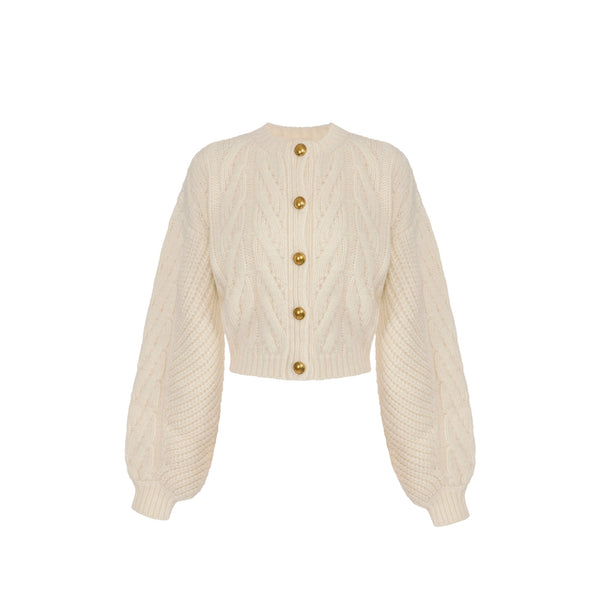 Cardigan Donna in lana, con maniche ampie
