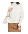 Maglia Donna con bordi a coste e collo alto