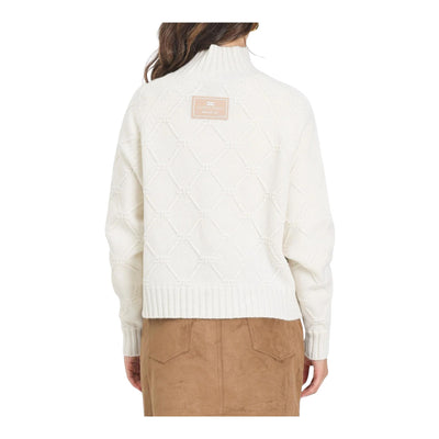 Maglia Donna con bordi a coste e collo alto