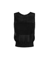 Top Donna in maglia lurex con fascia Nero