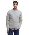 Maglione Uomo Essential Grigio con toppe modello frontale