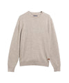 Maglia Uomo Beige, in pura lana, con toppe sui gomiti 