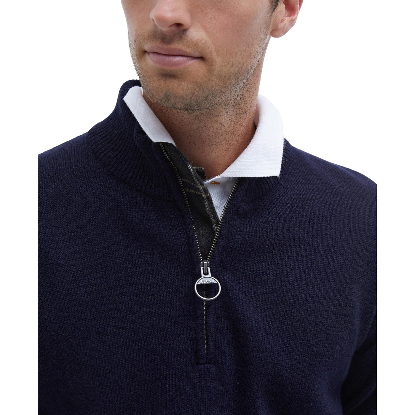 Maglia Uomo con mezza zip Holden Navy dettaglio zip