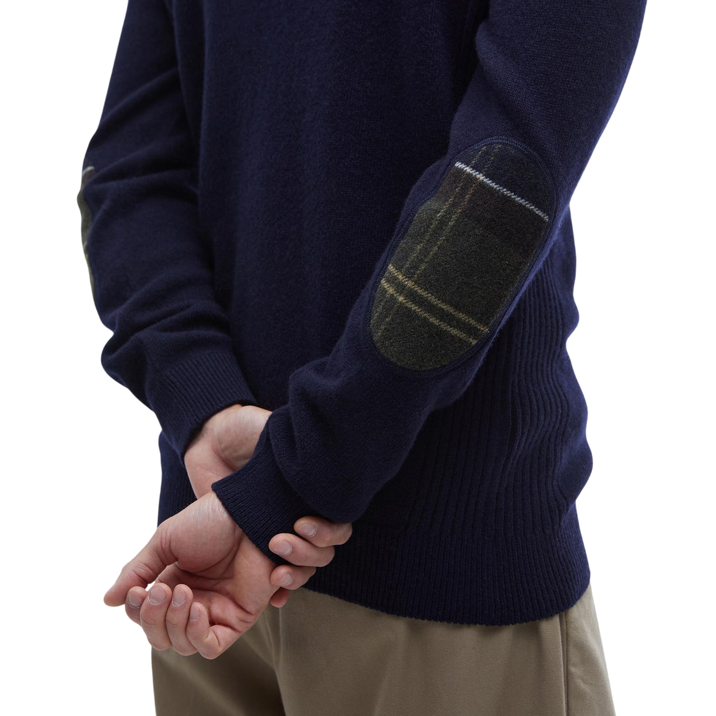 Maglia Uomo con mezza zip Holden Navy dettaglio toppe