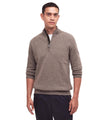 Maglia Uomo con mezza zip Holden Marrone modello frontale