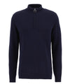 Maglia Uomo Navy, in lana, con toppe tartan sui gomiti 