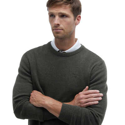 Maglione Uomo Girocollo Essential Tisbury Verde modello frontale ravvicinato