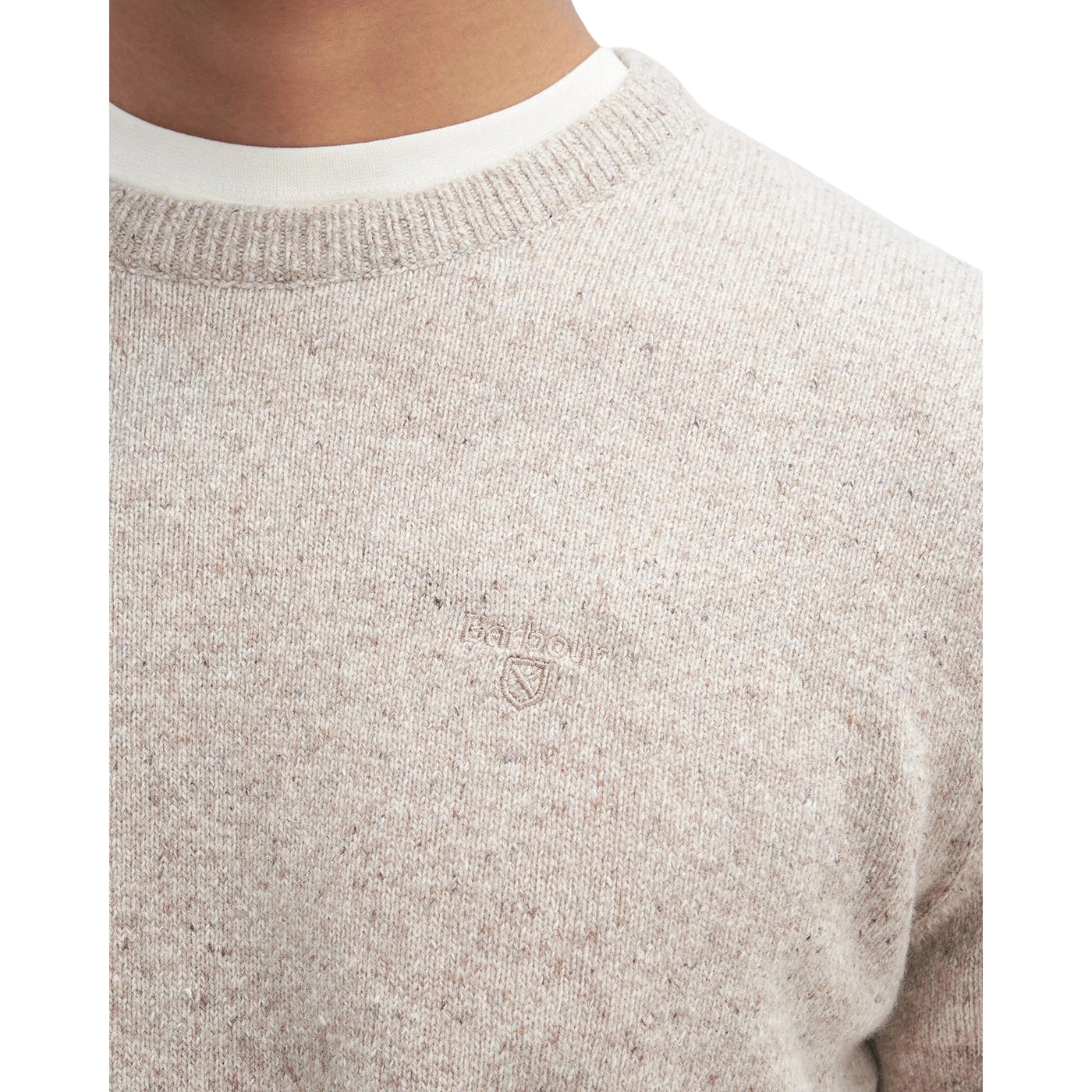 Maglione Uomo Girocollo Essential Tisbury Beige dettaglio