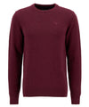 Maglia Uomo Bordeaux, in pura lana, con ricamo logo 