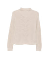 Maglia Donna Panna, in lana a collo alto