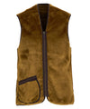Gilet Uomo in pile con zip marrone