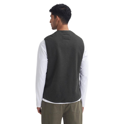 Gilet Uomo in pile con zip modello retro