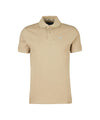 Polo Uomo in cotone in tinta unita Beige