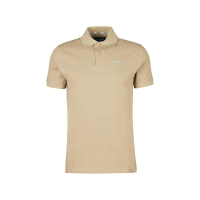 Polo Uomo in cotone in tinta unita Beige