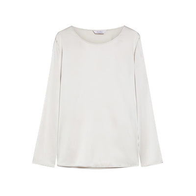 Blusa Donna in raso di seta Ghiaccio