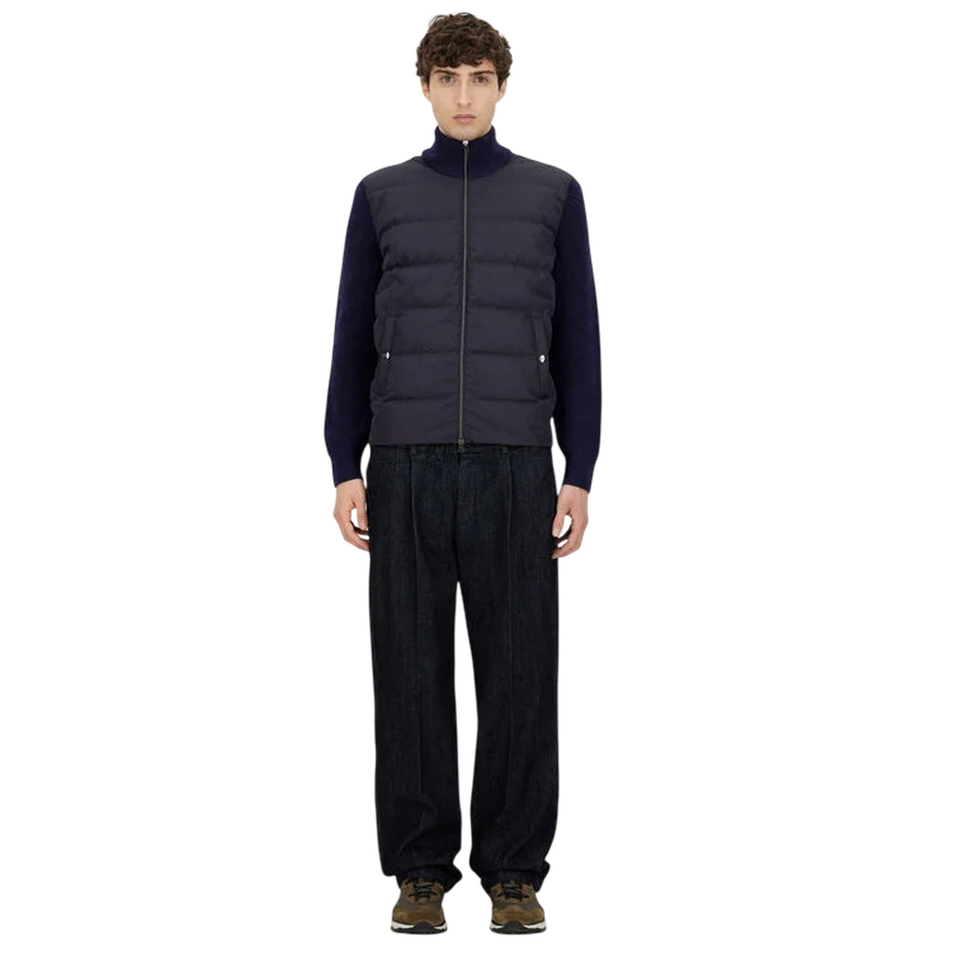Giubbotto Uomo con fronte in nylon idrorepellente modello