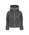 Giubbotto Donna Grigio, con cappuccio in nylon