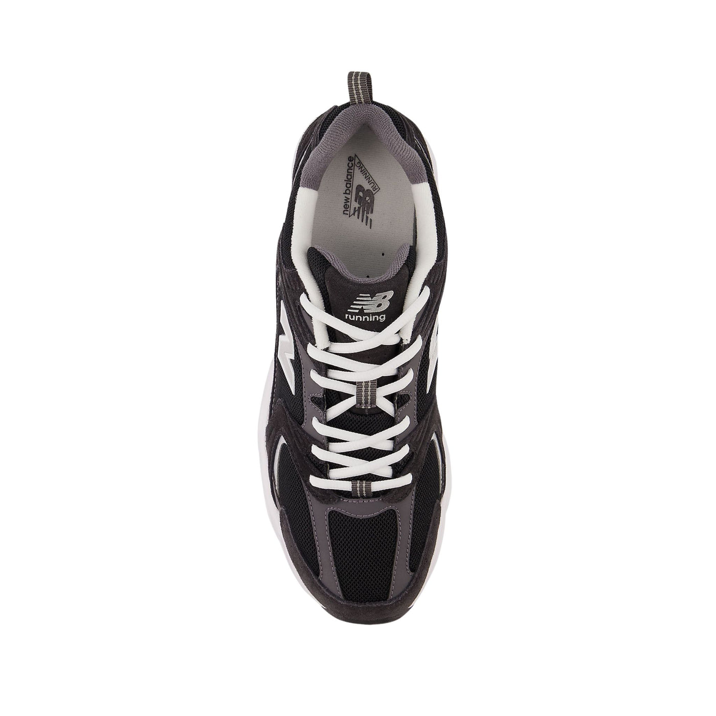 Sneakers Unisex modello 530 Nero con logo argento 