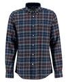 Camicia Uomo in cotone, con motivo check Blu